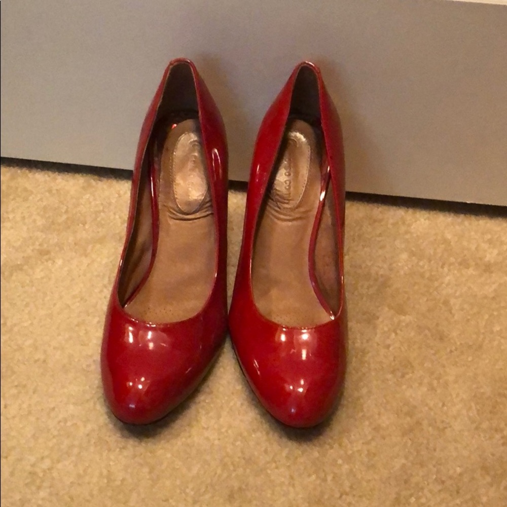 Red LEATHER CORSO COMO PUMPS